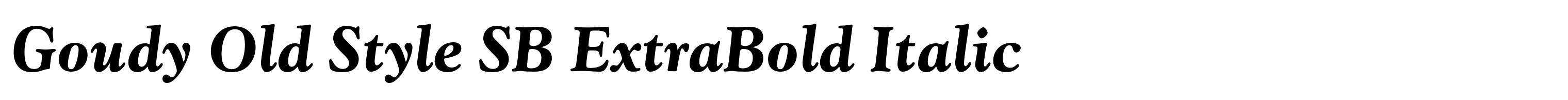 Goudy Old Style SB ExtraBold Italic